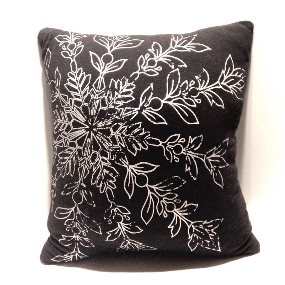 Snowflake throw pillow